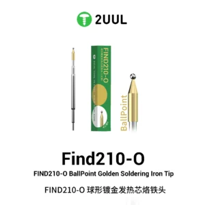 2UUL FD15  Find210-O BallPoint Golden Soldering Iron Tip (1 Pack)